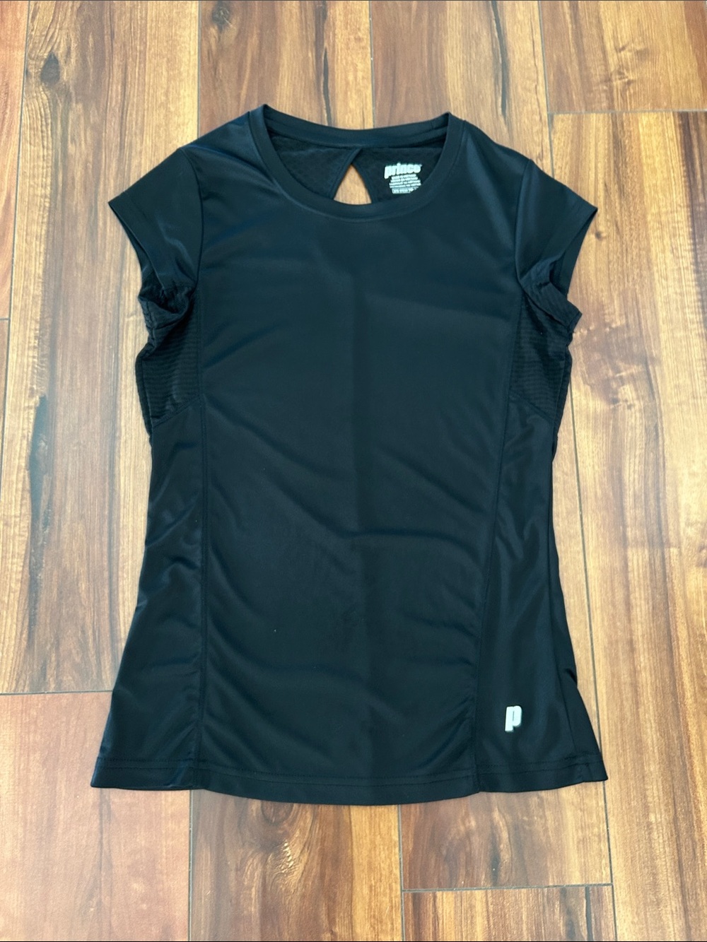 Prince Black Short-Sleeve Athletic Tee